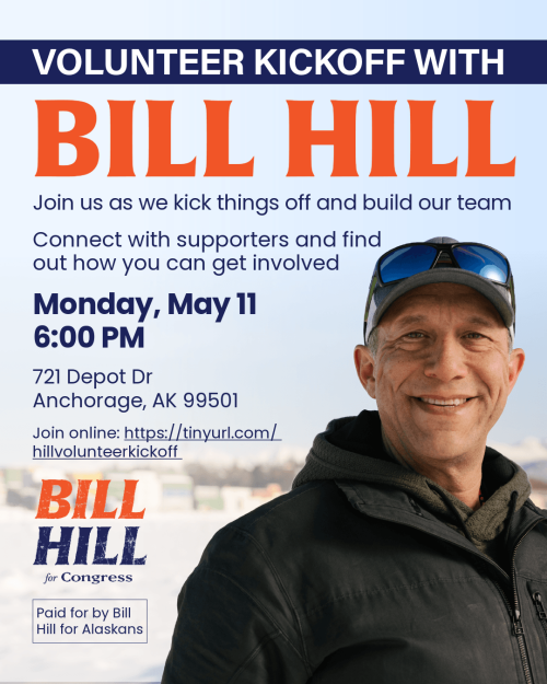 Volunteer Kick Off with Bill Hill. Monday May 11, 6pm.
